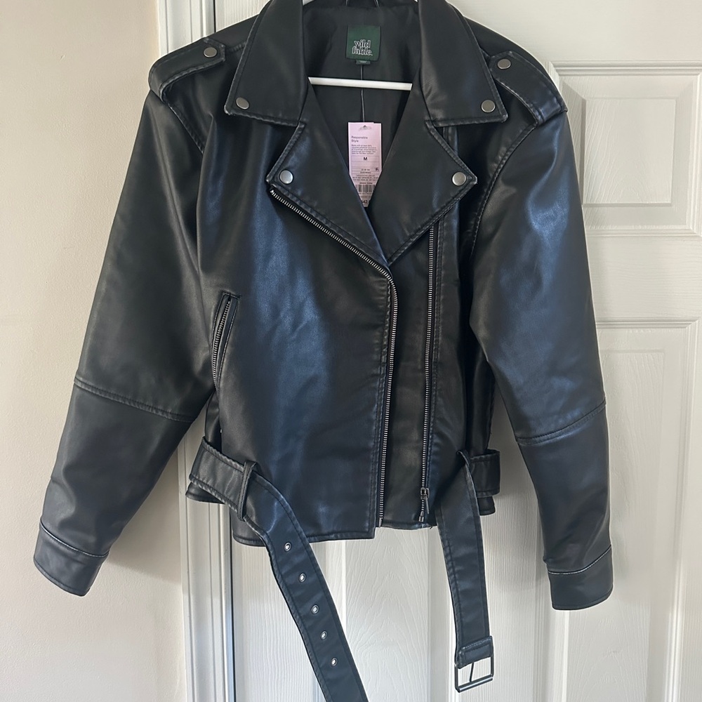 Wild Fable Black Faux Leather Jacket